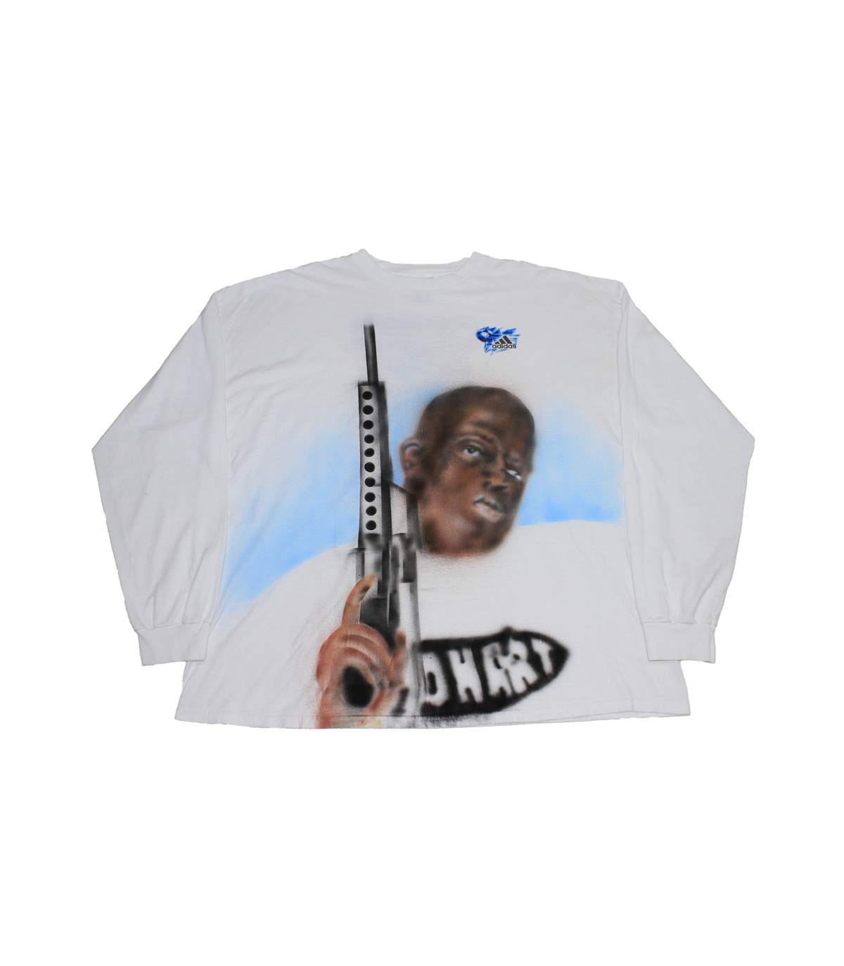 BIGGIE AIRBRUSHED CUSTOM BAGGY ADIDAS VINTAGE LONGSLEEVE