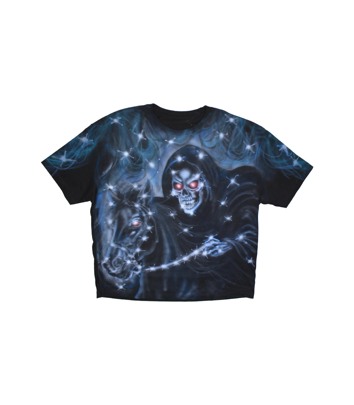 THE RUNNING DEAD FULL AIRBRUSHED CUSTOM BLACK TEE