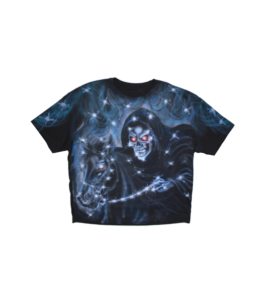 THE RUNNING DEAD FULL AIRBRUSHED CUSTOM BLACK TEE