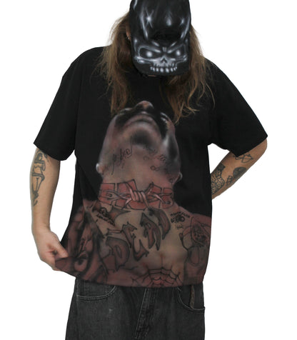 BODY AIRBRUSHED CUSTOM NEW BLACK BAGGY TEE