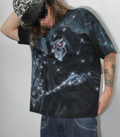 THE RUNNING DEAD FULL AIRBRUSHED CUSTOM BLACK TEE
