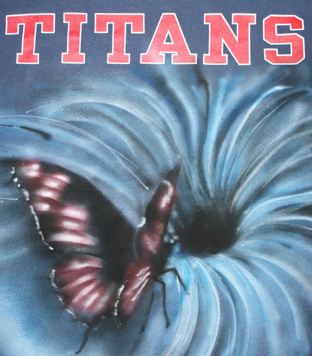 TITANS BUTTERFLY VORTEX “NFL” AIRBRUSHED CUSTOM VINTAGE LONG SLEEVE