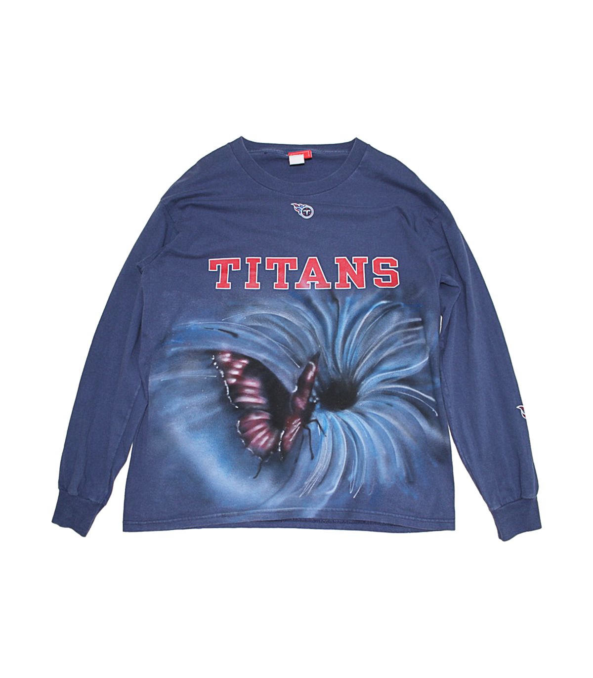 TITANS BUTTERFLY VORTEX “NFL” AIRBRUSHED CUSTOM VINTAGE LONG SLEEVE
