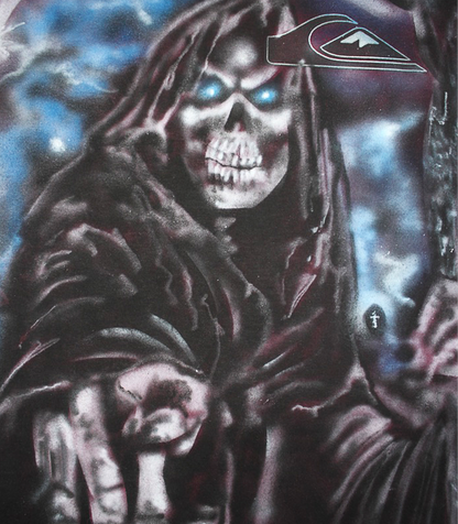 GRIM REAPER QUICKSILVER AIRBRUSHED CUSTOM VINTAGE TEE
