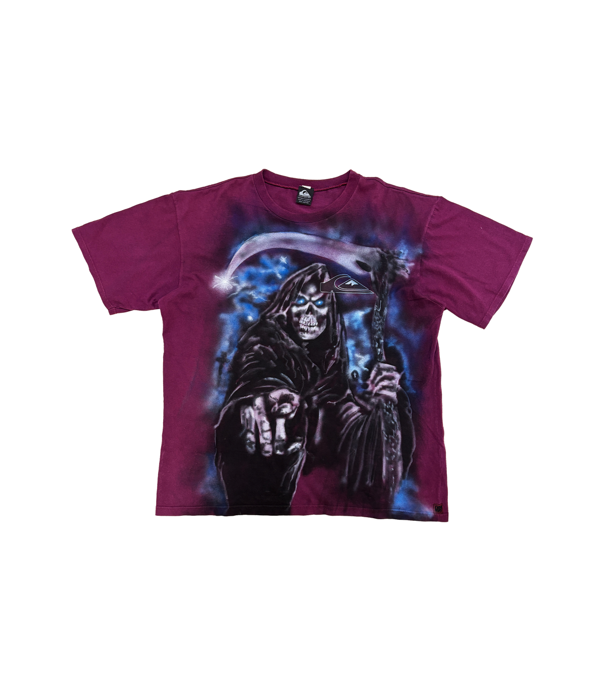 GRIM REAPER QUICKSILVER AIRBRUSHED CUSTOM VINTAGE TEE