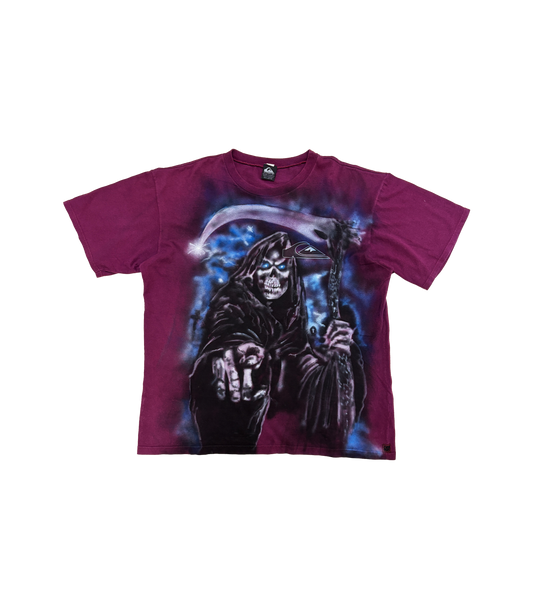 GRIM REAPER QUICKSILVER AIRBRUSHED CUSTOM VINTAGE TEE