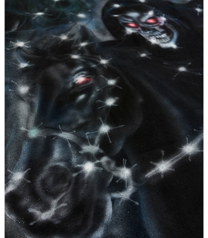 THE RUNNING DEAD FULL AIRBRUSHED CUSTOM BLACK TEE