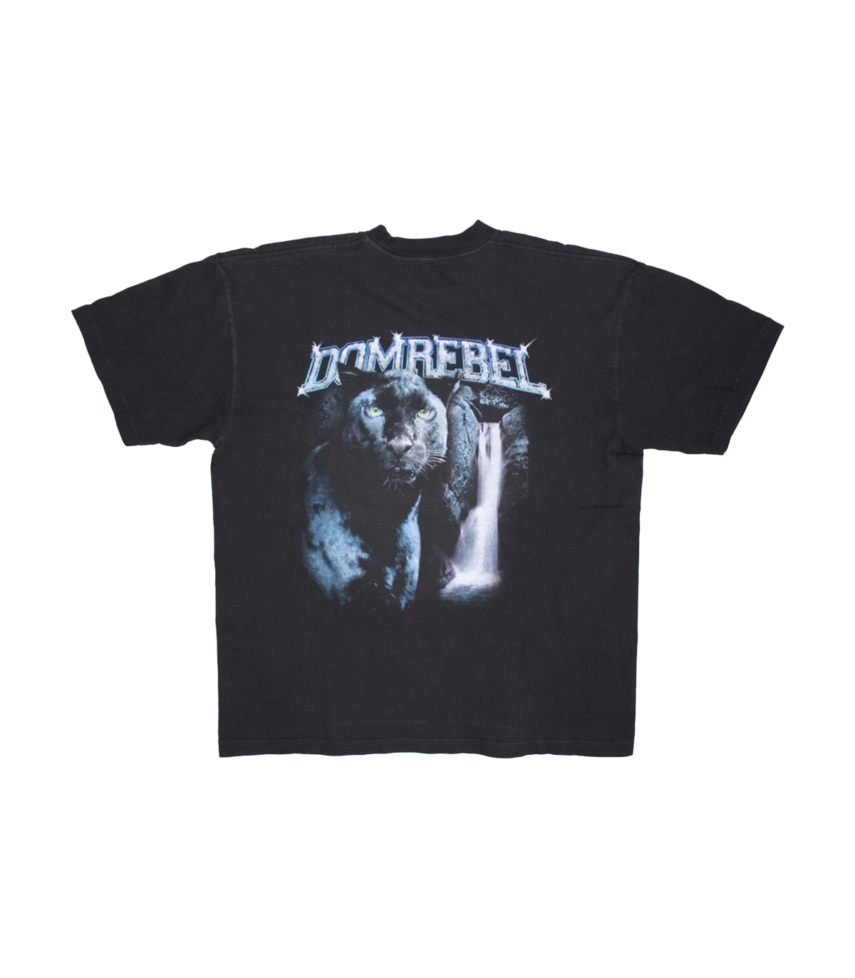 DOMREBEL PANTHER TEE IN BLACK
