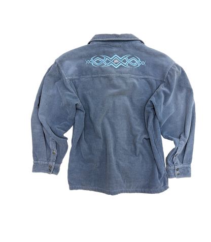 SCORPION BAY WINTER SHIRT BLUE CORDUROY LONG SLEEVE BUTTON UP