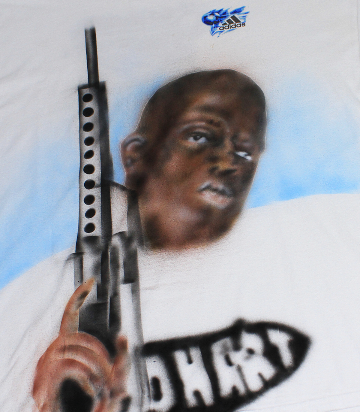 BIGGIE AIRBRUSHED CUSTOM BAGGY ADIDAS VINTAGE LONGSLEEVE